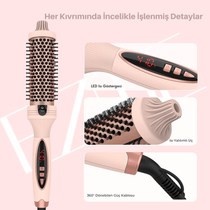 EZME Pro Ion Brush – 3’ü 1 Arada Termal Saç Fırçası